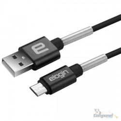 Cabo USB X Micro USB V8 com mola protetora preto cm05